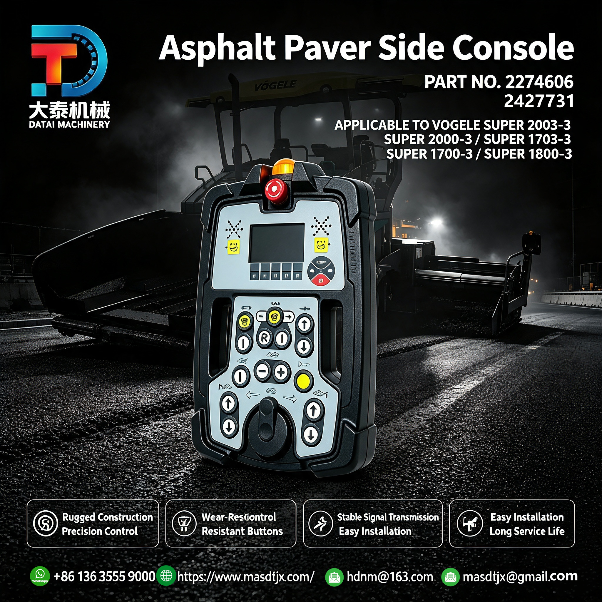 Asphalt Paver Controller | Automatic Grade Control Mainboard Manufacturer